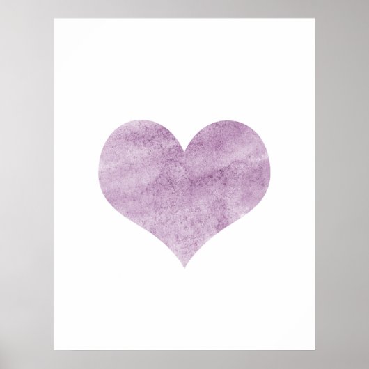 poster "Grunge Pink Heart" - Muurdecor (Voorkant)
