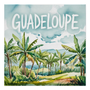 Poster Guadeloupe Aquarel