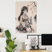 Poster Gueixa - Arte Tradicional Chinesa (Thuiskantoor)