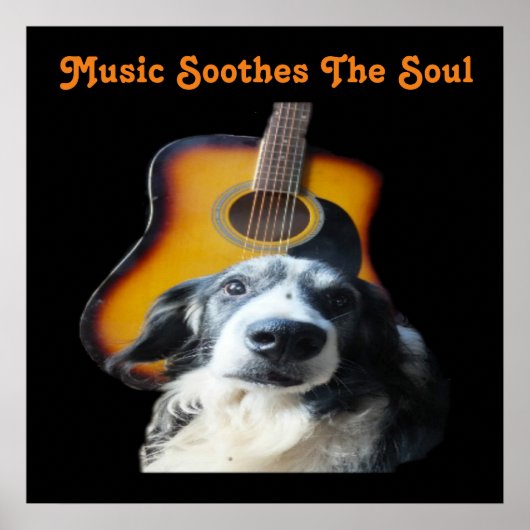 Poster Guitar Dog (Voorkant)