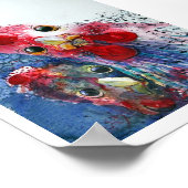 Poster - Haan en Hen in Aquarel (Hoek)