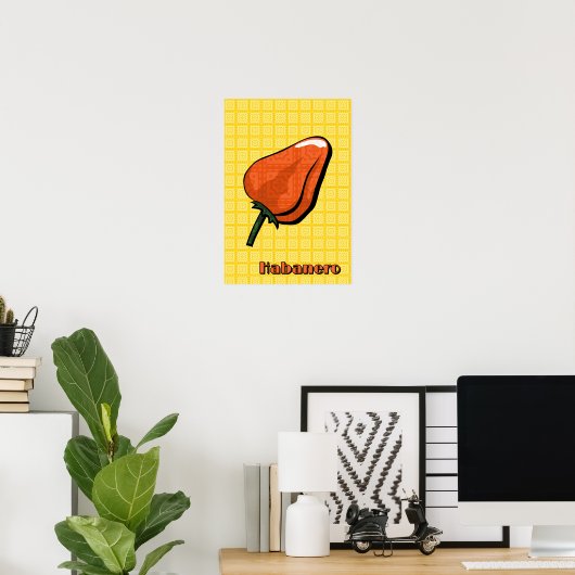 Poster Habanero Chili Pepper (Thuiskantoor)