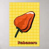 Poster Habanero Chili Pepper (Voorkant)