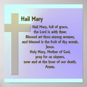 Poster-hagel Mary Prayer Poster