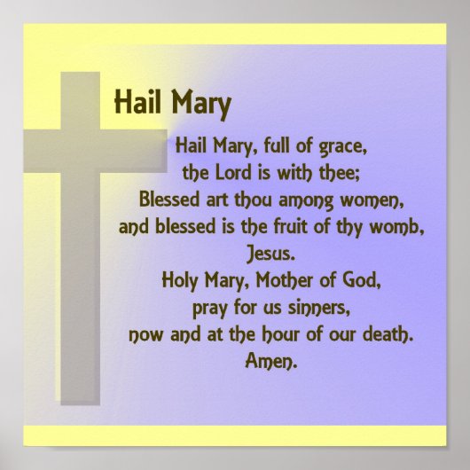 Poster-Hail Mary Prayer Poster (Voorkant)