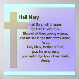 Poster-Hail Mary Prayer Poster