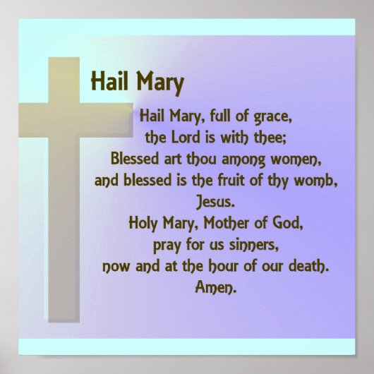 Poster-Hail Mary Prayer Poster (Voorkant)