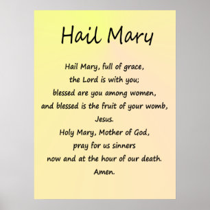 Poster ~ Hail Mary ~ Verschillende maten & papierv