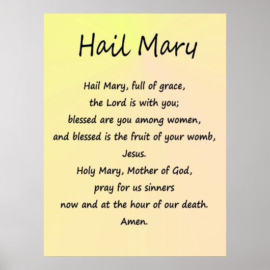 Poster ~ Hail Mary ~ Verschillende maten & papierv (Voorkant)