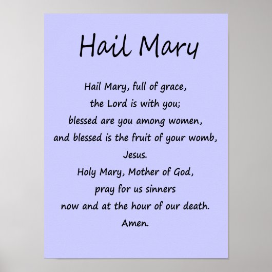Poster ~ Hail Mary ~ Verschillende maten & papierv (Voorkant)