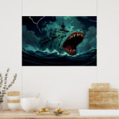 Poster Hallo"uit de afgrond" (Keuken)