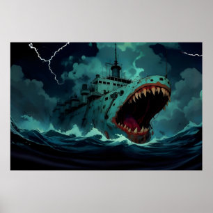 Poster Hallo"uit de afgrond"