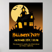 Poster Halloween-partij in Haunted House Halloween (Voorkant)
