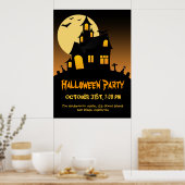 Poster Halloween-partij in Haunted House Halloween (Keuken)
