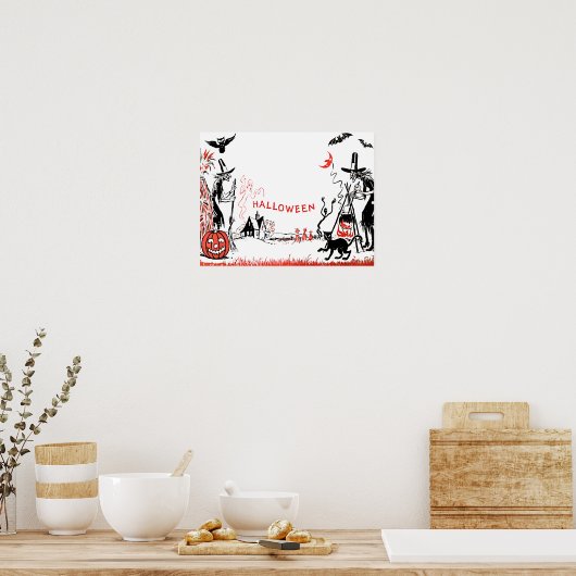 Poster Halloween Witches (Keuken)