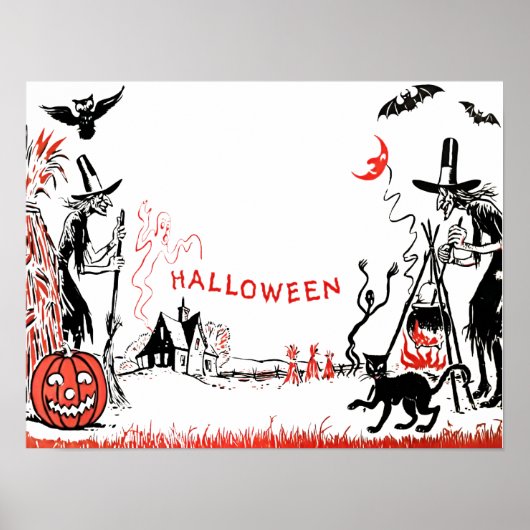 Poster Halloween Witches (Voorkant)