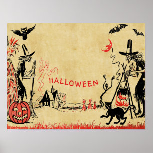 Poster Halloween Witches