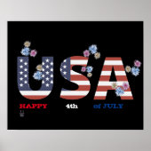 poster "HAPPY 4th of JULY" (Voorkant)