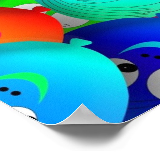 Poster Happy Faces-ballonnen (Hoek)