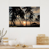 Poster - Hawaii Beach Sunset (Keuken)