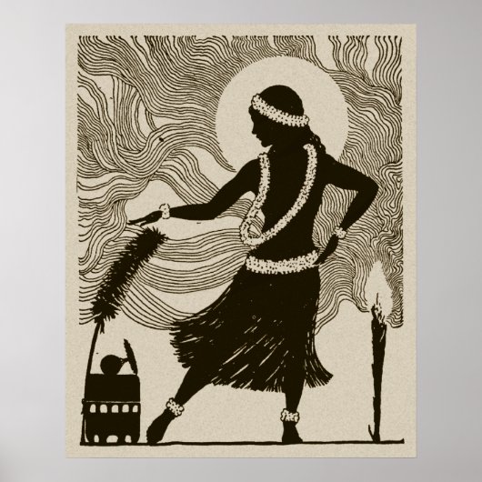  Poster Hawaii Hula Girl (Voorkant)