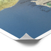 Poster Hawaii Volcanoes map (Hoek)