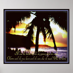 Poster Hawaiian Quote