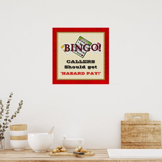 Poster hazard Pay Bingo (Keuken)