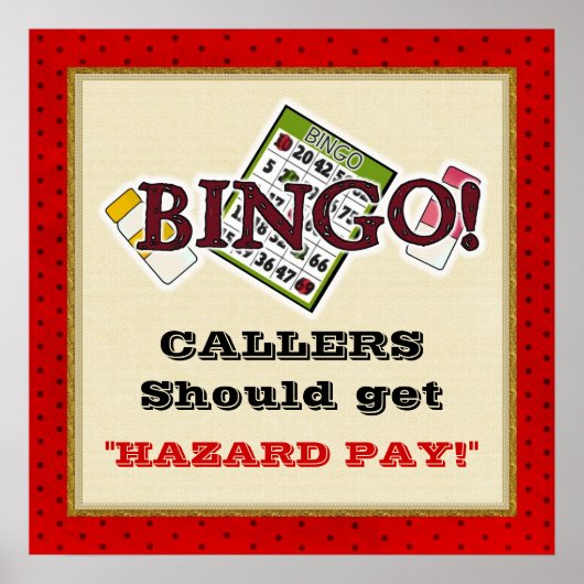 Poster hazard Pay Bingo (Voorkant)
