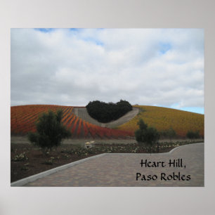 Poster: Heart Hill, Paso Robles, in het najaar Poster
