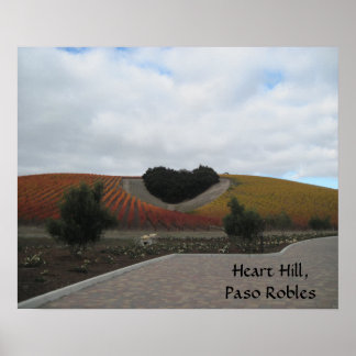 Poster: Heart Hill, Paso Robles, in het najaar Poster