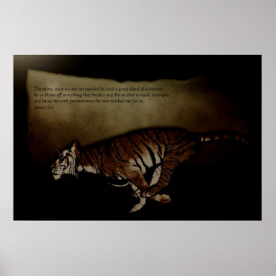 Poster - Hebreeuwen 12:1 - Laten we rennen! Inspir