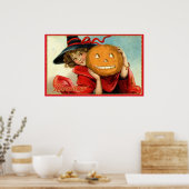 poster  heks- en pompoenpartij Halloween (Keuken)