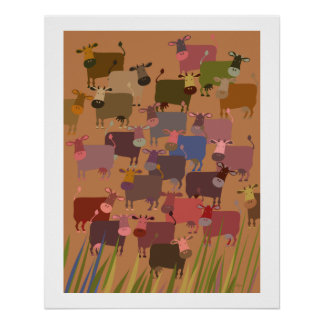 poster herd of cows