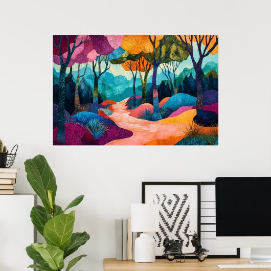 Poster herfst bos (Thuiskantoor)