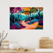 Poster herfst bos (Keuken)