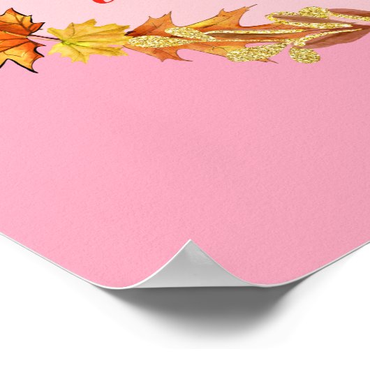 Poster herfst met grote offerte (Hoek)