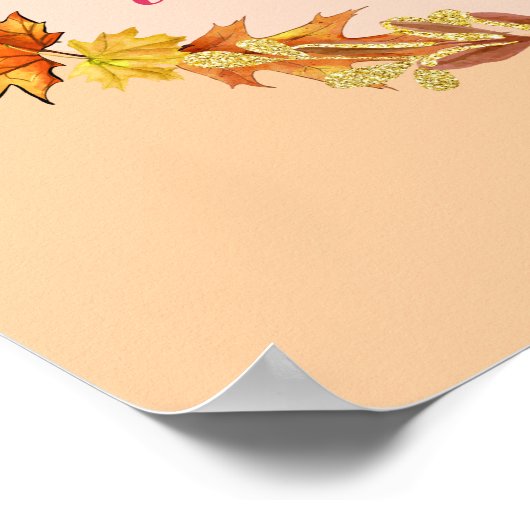 Poster herfst met grote offerte (Hoek)