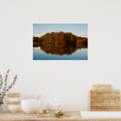 Poster herfstreflectie meer (Keuken)