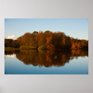 Poster herfstreflectie meer