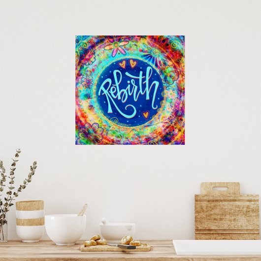 poster "Hergeboorte" (Keuken)