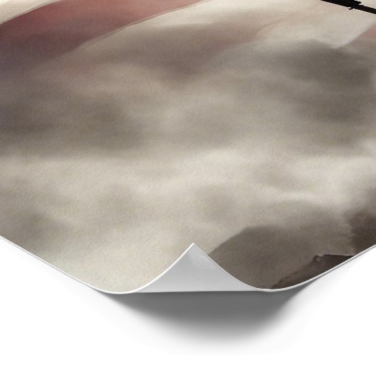 Poster-Hero Militaire Soldaat w / Amerikaanse vlag Poster (Hoek)