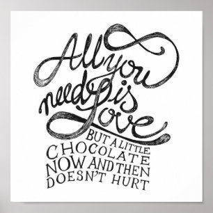 Poster - Het enige wat u nodig hebt is liefde en c