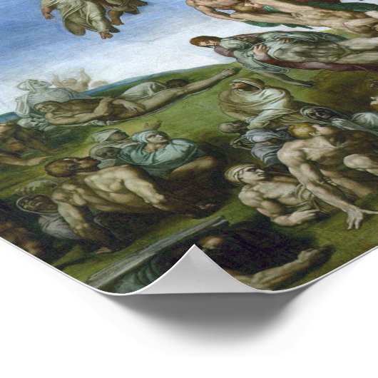 Poster Het laatste arrest Fresco van Michelangelo (Hoek)