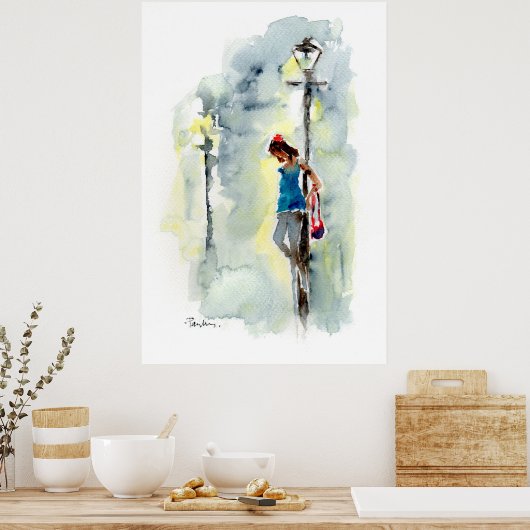 poster 'Het meisje' (Keuken)