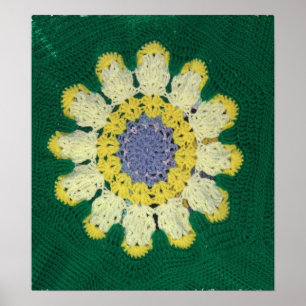 Poster - het Patroon van Crochet - Daisy
