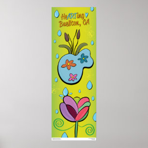Poster - Het regent bloemen - Buellton.Art
