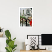 Poster het van de binnenstad van Chicago (Thuiskantoor)