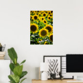 Poster Het Zonnebloemveld (Thuiskantoor)