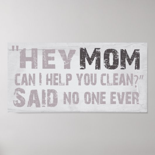poster "Hey mam" (Voorkant)